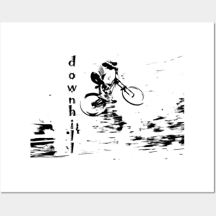 mountain bike downhill Posters and Art